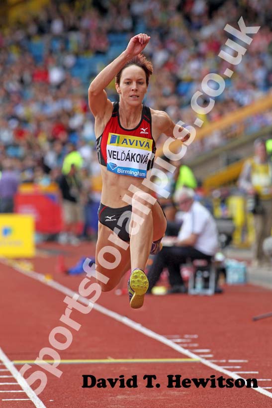 Dana Veldakova, triple jump, 2012 Samsung Diamond League, Birmingham.